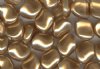 10 9x8mm Bright Gold Swarovski Twisted Pearl